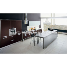 Modernes italienisches Design Naturholz Veneer Küchenschrank Beliebt für Kanada Markt